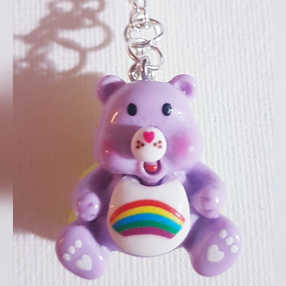 Double the Luck Necklace Handmade Jewelry 2 in 1 Rainbow Clover Bear NEW - Picture 3 of 16
